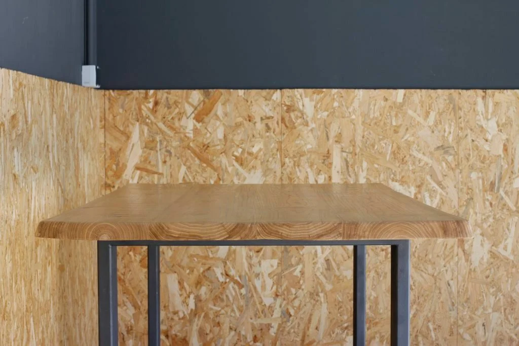 Mesa rustica de madera maciza taller acero y madera tam valladolid