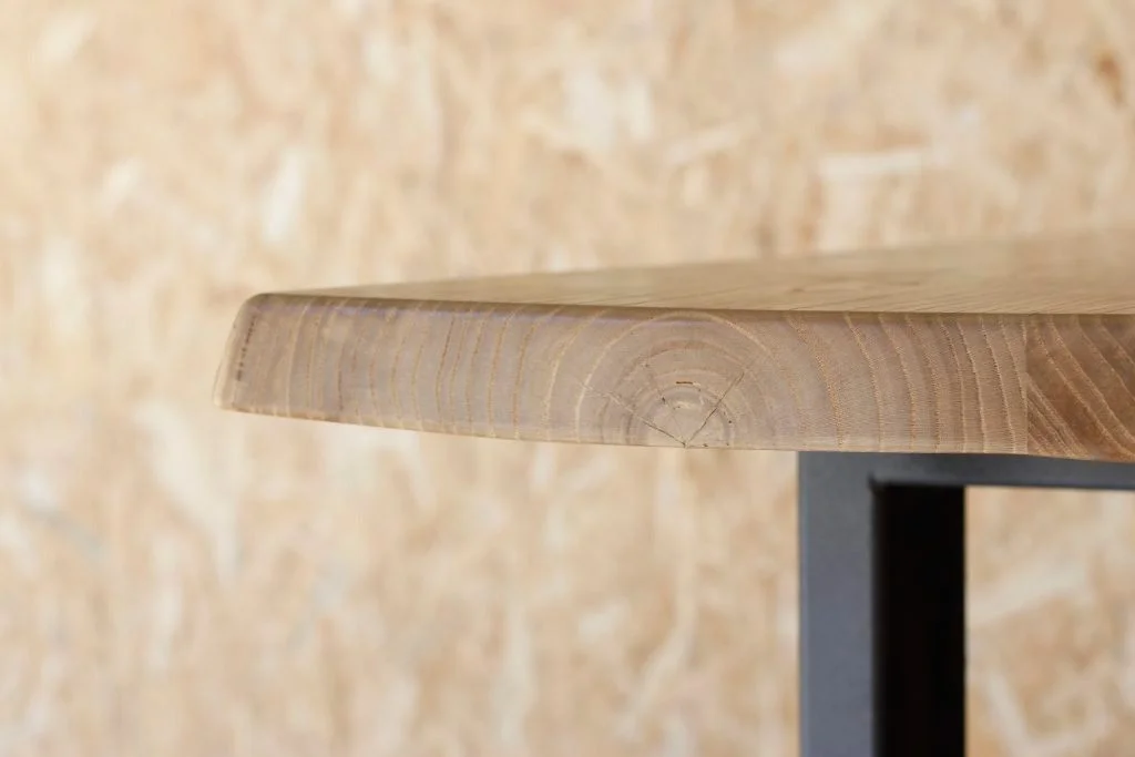 Mesa industrial de madera maciza taller acero y madera tam valladolid