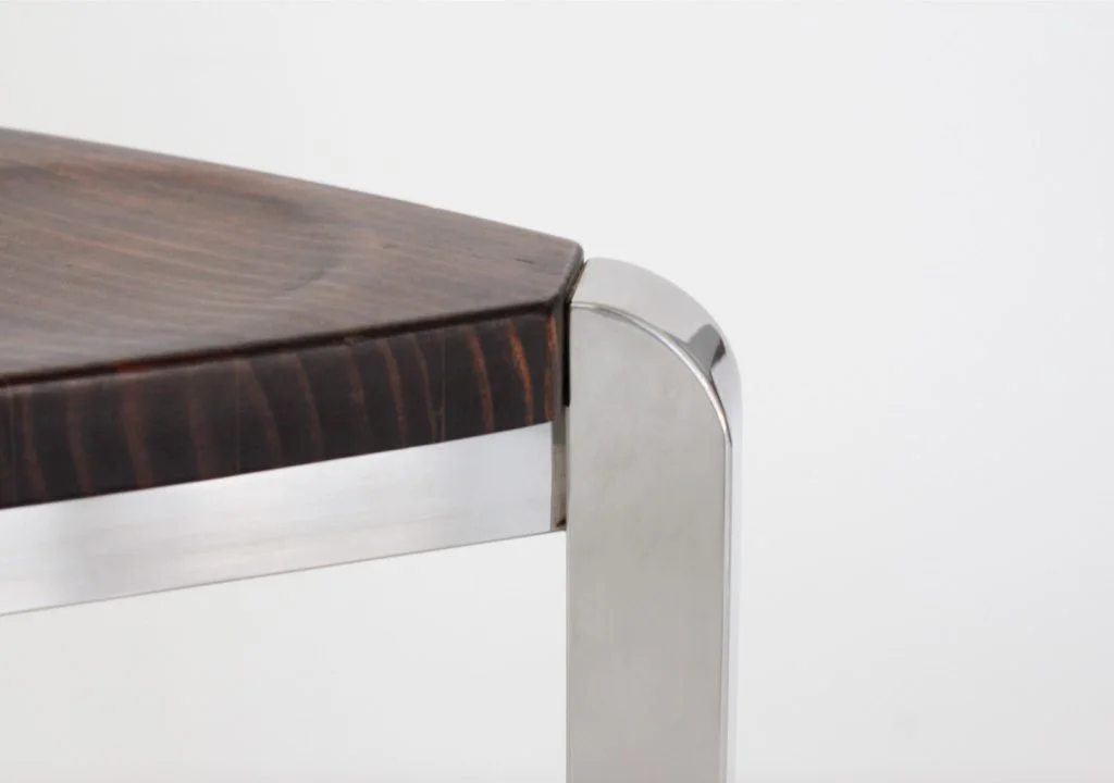banqueta acero nox con madera trabajos a medida taller acero y madera